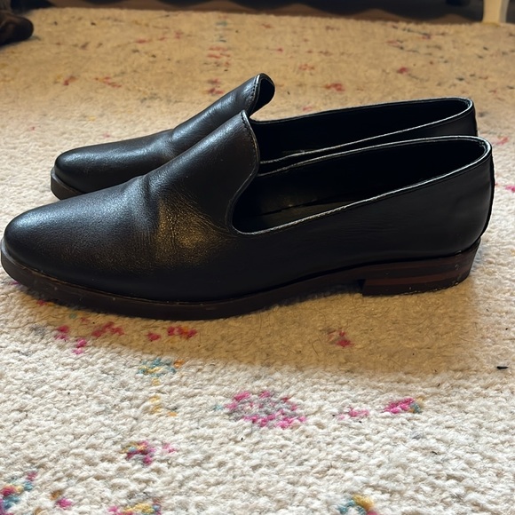 Black leather loafers by Little Burgundy. Women’s size 7.5 - Picture 2 of 3